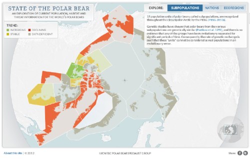 "Subpopulation" status, from the Polar Bear Specialist Group special tool, "The State of the Polar Bear." downloaded January 17, 2013