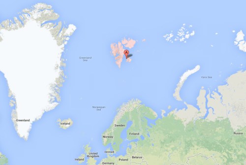 Svalbard, from Google maps
