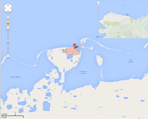 Figure 1. Kaktovik, Alaska, from Google maps. 