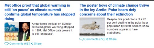 Mail on Sunday_Temp pause and polar bears_Sept 29 2013