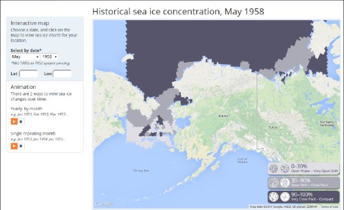 UAF Sea ice atlas_May 1958 screenshot