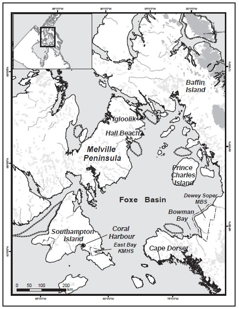 Figure 2. Northern Foxe Basin region details, from Environment Canada.  