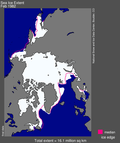 Sea ice extent 1982 February average_NISDC