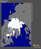 Sea ice extent 2014 Nov 29_NSIDC