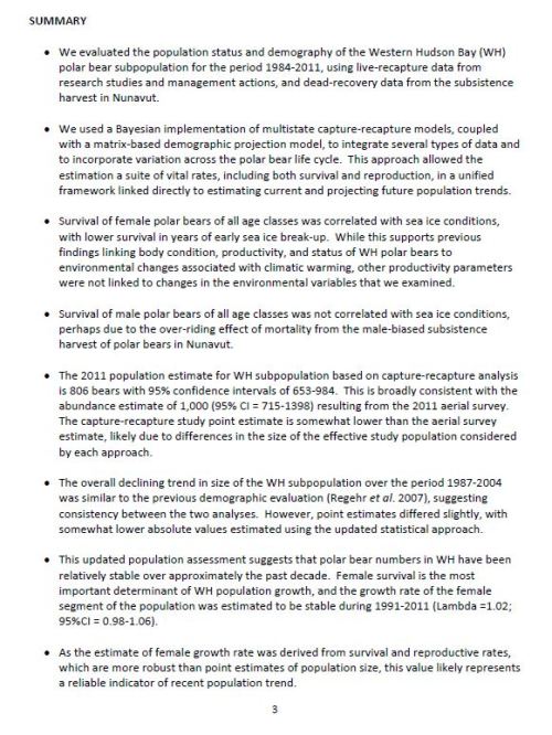 WH EC Polar Bear Demography report Lunn 26 Nov 2013 Final _Summary