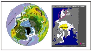 Sea ice at LGM vs modern sea ice 1979 March_April 15 2015