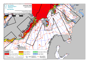 Barents Sea ice extent 2015 July 23_NIS