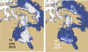 Hudson Bay breakup 2015_2014_14 July