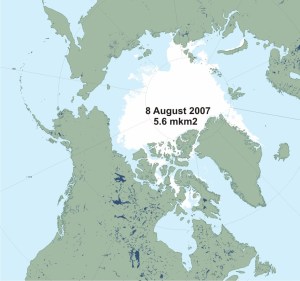 Sea ice at 2007 Aug 8_polarbearscience
