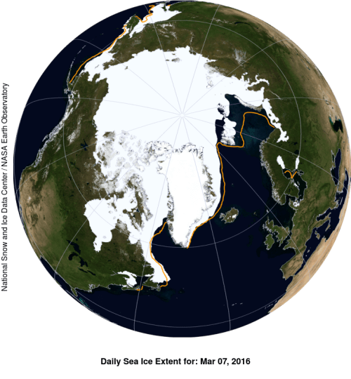 Sea ice extent 2016 March 7 NSIDC_sm WUWT