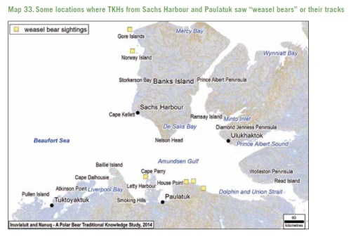 Inuvialuit Nanuq Polar Bear Traditional Knowledge 2015_Map 33 pg 130