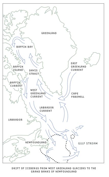 Drift of icebergs to Newfoundland EC 2015