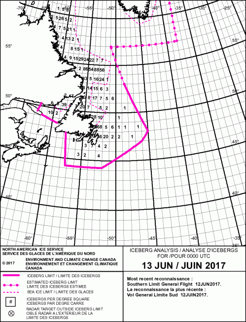 East Coast iceberg report_2017 June 13