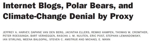 Harvey et al. 2018 in press climate denial by proxy using polar bears_Title