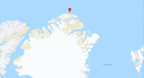 Cape Morris Jesup location Greenland_Google map