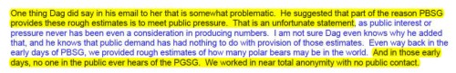 Amstrup 2014 June re Vongravens unfortunate remark about population estimates