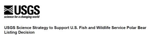 USGS 2007 Polar Bear Listing headline