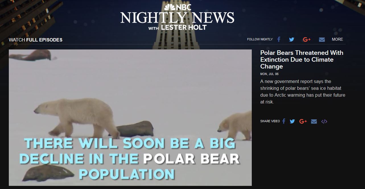 NBC 2015_3 there will soon be a big decline in polar bear numbers snap
