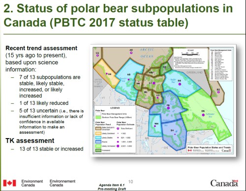 Canada Polar Bear Status at 2017 PBTC