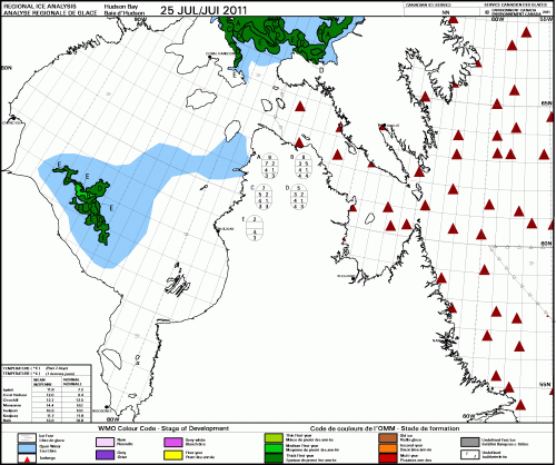 Hudson Bay weekly stage of development 2011_July 25