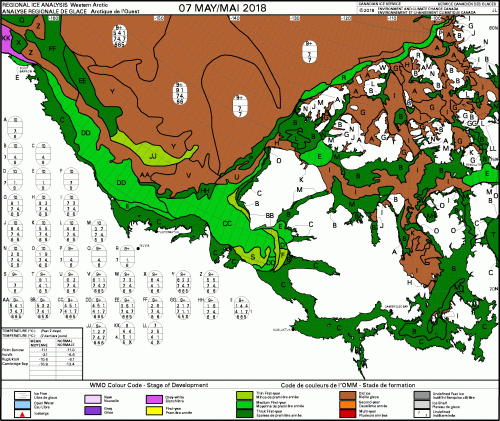 Western Arctic weekly stage of development 2018 May 7