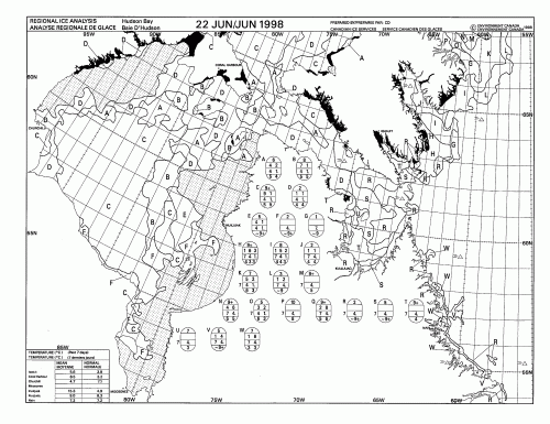 Hudson Bay weekly stage of development 1998_June 22