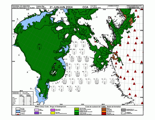 Hudson Bay weekly stage of development 2004_June 21