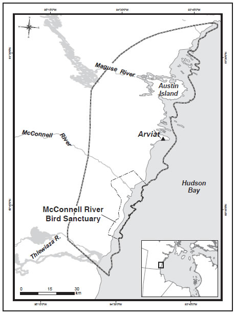 McConnell Bird Sanctuary south of Arviat