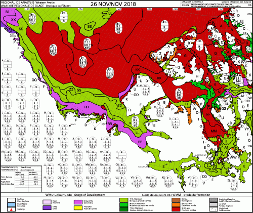 Western Arctic weekly stage of development 2018 Nov 26