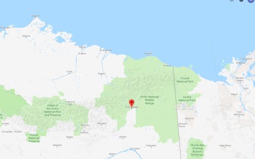 arctic village ak map google