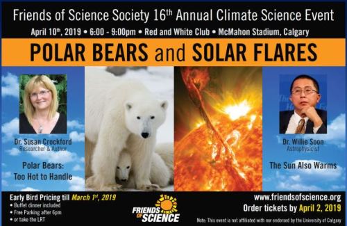 2019 Friends of Science lecture announcement April 10