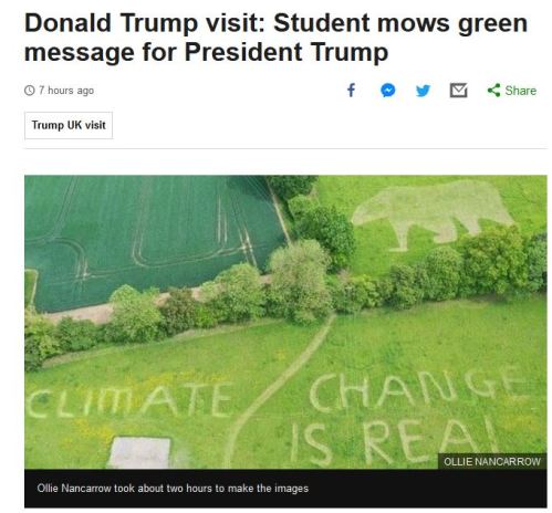 BBC message to Trump headline_3 June 2019