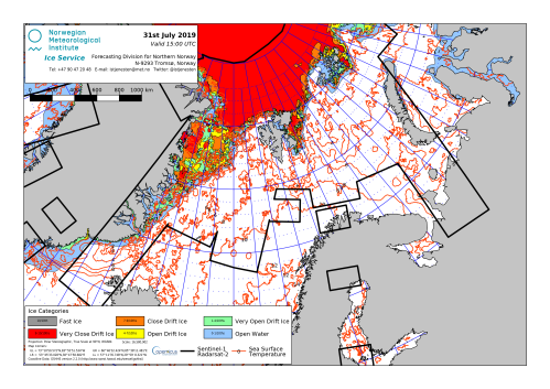 Barents Sea ice extent 2019 July 31_NIS