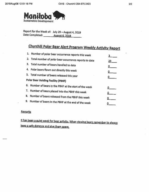 Churchill problem bears_week 4_2019 July 29-Aug 4 posted Aug 8