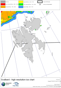 Svalbard ice extent 2012 Aug 27_NIS archive