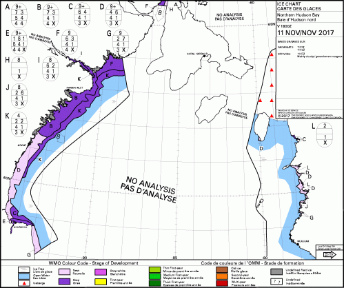 Hudson Bay North ice stage of development 2017 Nov 11 from archive