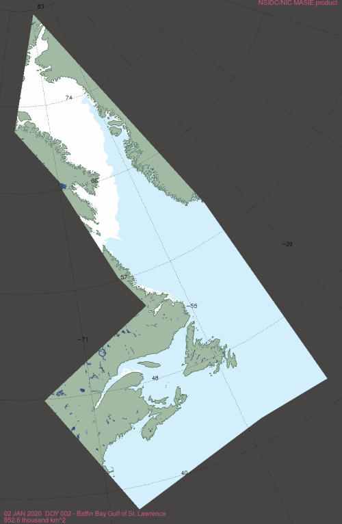 masie_all_r08_v01_2020002_4km Baffin Bay East Coast 2020 Jan 2
