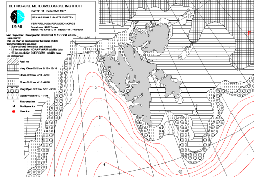 Svalbard ice extent 1997 Dec 11_NIS archive