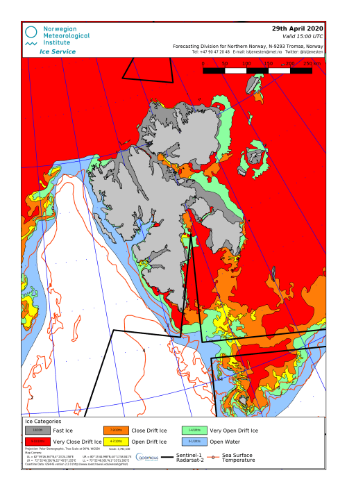 Svalbard ice extent 2020 April 29_NIS